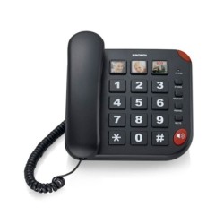 Brondi Bravo 15 Telefono Corded Fisso Con Tasti Grandi Vivavoce | Nero