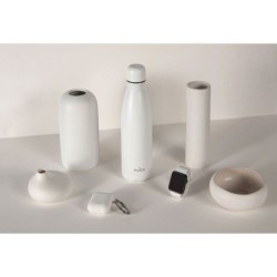 Puro Bottiglia Termica Icon 500ml Acciaio Doppio Strato Trattamento in Polvere | Bianco