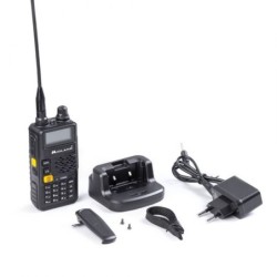 MIDLAND CT590S RADIO RICETRASMETTITORE DUAL BAND VHF/UHF PORTATILE CON DISPLAY LCD BATTERIA INTEGRATA RICONDIZIONATO Nero