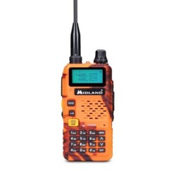 MIDLAND CT590S RADIO RICETRASMETTITORE DUAL BAND VHF/UHF PORTATILE CON DISPLAY LCD BATTERIA INTEGRATA RICONDIZIONATO Nero